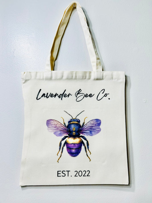 Lavender Bee Tote Bag